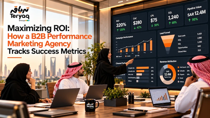 Maximizing ROI How a B2B Performance Marketing Agency Tracks Success Metrics-Teryaq Agency